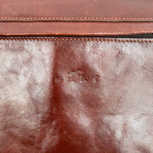 Saki Red Zip Faux Leather Shoulder Bag | Classic Style - Picture 12 of 12